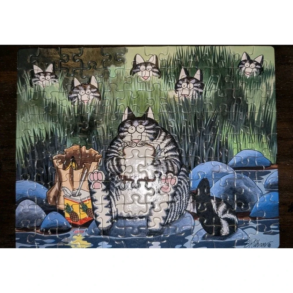 1997 Kliban Cat Tails 100+ piece Mini Puzzle #420 Jigsaw 9x7